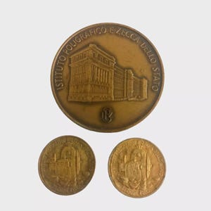 3 bronze medals of ZECCA DELLO STATO Istituto Poligrafico Riccione Italia 1985