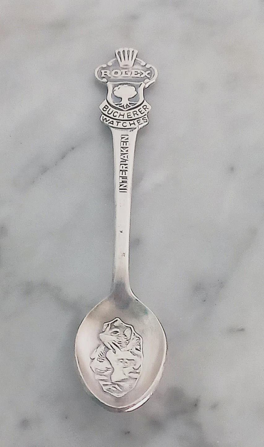 ROLEXロレックス INTERLAKEN BUCHERER ノベルティスプーン ROLEX SPOON Silver Interlaken Bucherer B 100 12 From 1980s