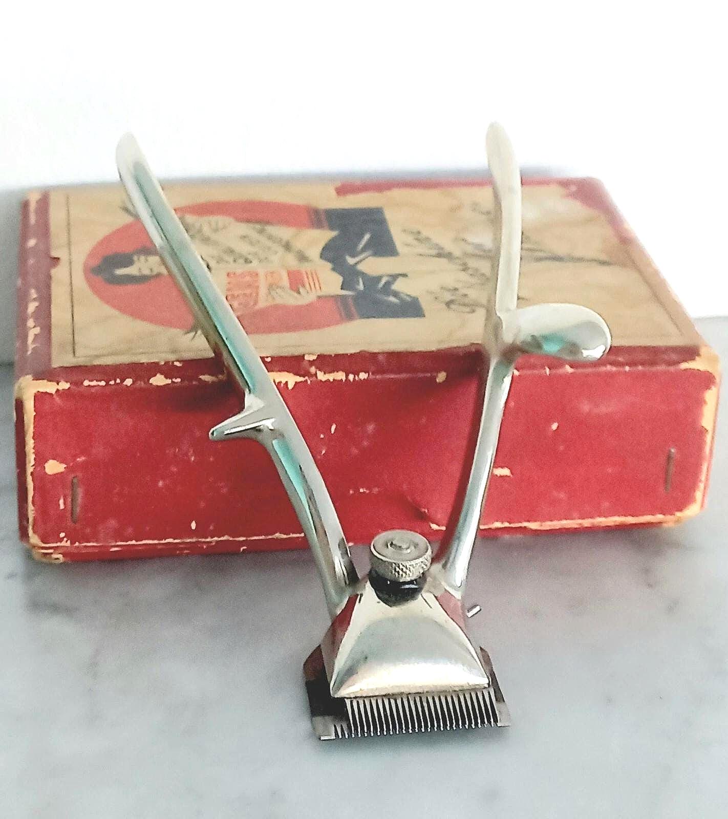 Clipper Cortapelo Manual Antiguo Primera Máquina De Cortar Cabello
