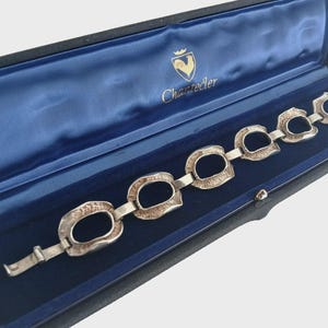 CHAIN LINK BRACELET in silver 800 Original from 1960s. In gift box