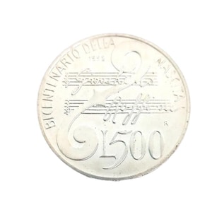 GIOACCHINO ROSSINI Italian coin Lire 500 in sterling silver 925 Original 1992 Bicentenary of musician birth Historic memorabilia Numismatic