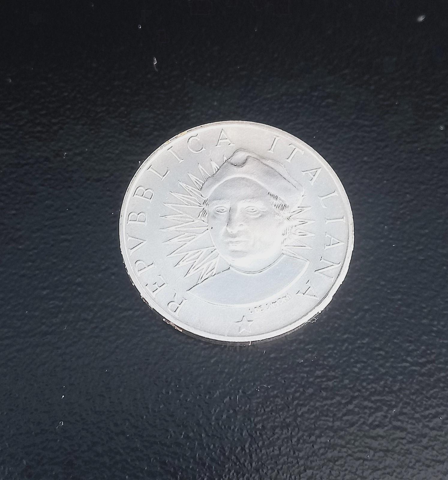 Christopher Columbus COLOMBO Italian Coin in Sterling Silver 925 Lire ...