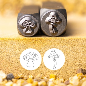Mushroom Stamp,Plants Metal Stamp,Custom Metal Stamping,Metal Punch Stamp,DIY Jewelry Stamp,Personlised Mark Stamp,Metal Branding Stamp