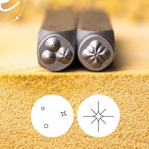 Timbro a stella, timbro in metallo Starlight, stampaggio personalizzato in metallo, timbro punzone, timbro per gioielli fai da te, timbro con marchio personalizzato, timbro con marchio in metallo