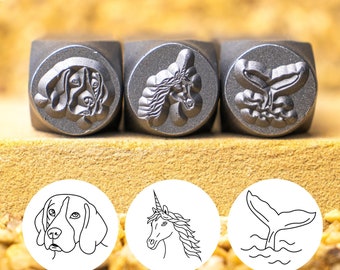 Animal Metal Stamp, HOUND Metal Stamp,unicorn Metal Stamping,Metal Punch Stamp,DIY Jewelry Stamp,Personlised Mark Stamp,Metal Branding Stamp