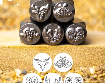 Animal Head Metal Stamp, Metal Stamp,Custom Metal Stamping,Metal Punch Stamp,DIY Jewelry Stamp,Personlised Mark Stamp,Metal Branding Stamp