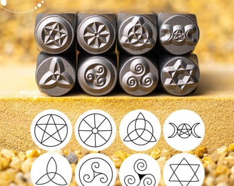 Witchcraft Pattern Metal Stamp,Custom Metal Stamping,Metal Punch Stamp,DIY Jewelry Stamp,Personlised Mark Stamp,Metal Branding Stamp