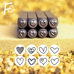 HERZ-METALL-Stempel, kleine Liebe, kleiner Herz-Punsch-Metallstempel, Metall-Stempel-Punsch-Werkzeuge, Zubehör für Hand gestempelt DIY, Schmuckherstellung
