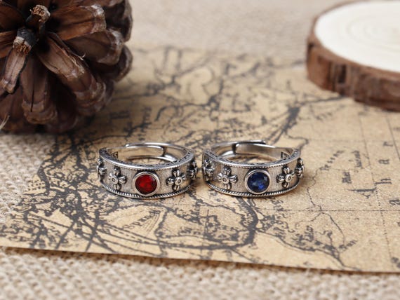Howls Moving Castle Ring Set, Anime Ring, Couple Ring, Jewellery