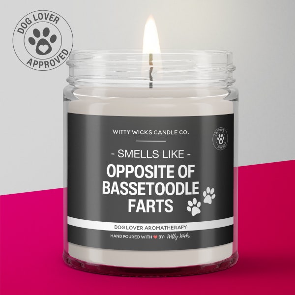 Bassetoodle Gifts | Bassetoodle Mom | Gift for Bassetoodle Owner | Bassetoodle Candle | Bassetoodle Lover | Pet Humor | Funny Bassetoodle