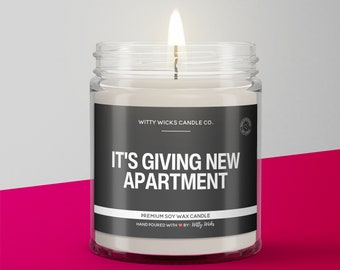 It's Giving New Apartment Candle | Moving Gift Candle | Housewarming Gift | Moving Candle | New Apartment Decor | New House Gift