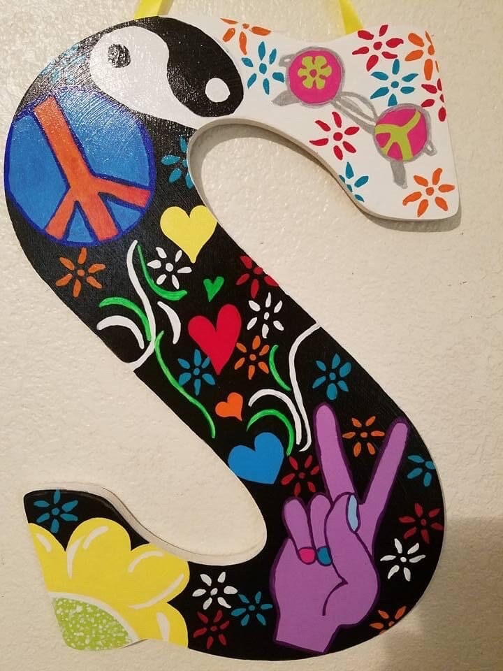 18 Custom Painted Wood Letter Etsy