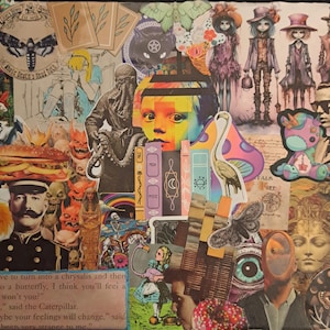 Alice-achtige collage