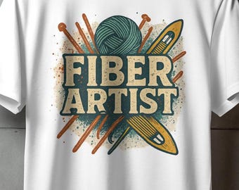 Camiseta para Artista Têxtil, Camiseta Retrô de Artesanato, Presente para Tricoteiro, Tecelão e Crochê