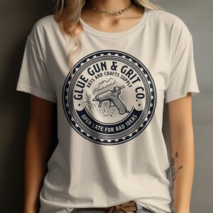 Vintage Craft Hobby Tee, Fun Glue Gun Graphic T-Shirt, DIY Enthusiast Gift, Casual Summer Clothing, Arts and Crafts Lover Shirt