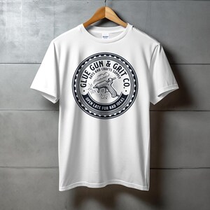 Funny Crafting T-Shirt, Glue Gun and Grit Co. Tee, Gift for Crafters, Open Late for Bad Ideas Shirt, Craft Lover's Apparel