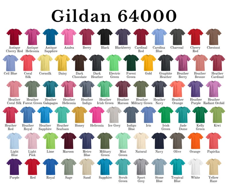 Gildan 64000 t-shirt color guide - for Glue Gun Graphic Crafting Shirt, Funny Crafter Gift