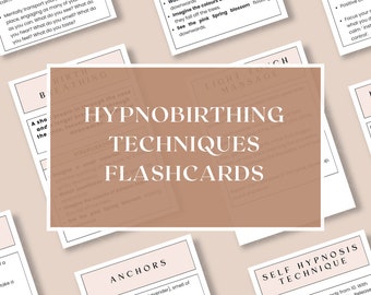 Hypnobirthing Techniques Flashcards - Instant Download