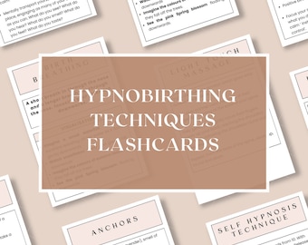 Hypnobirthing Techniques Flashcards - Instant Download