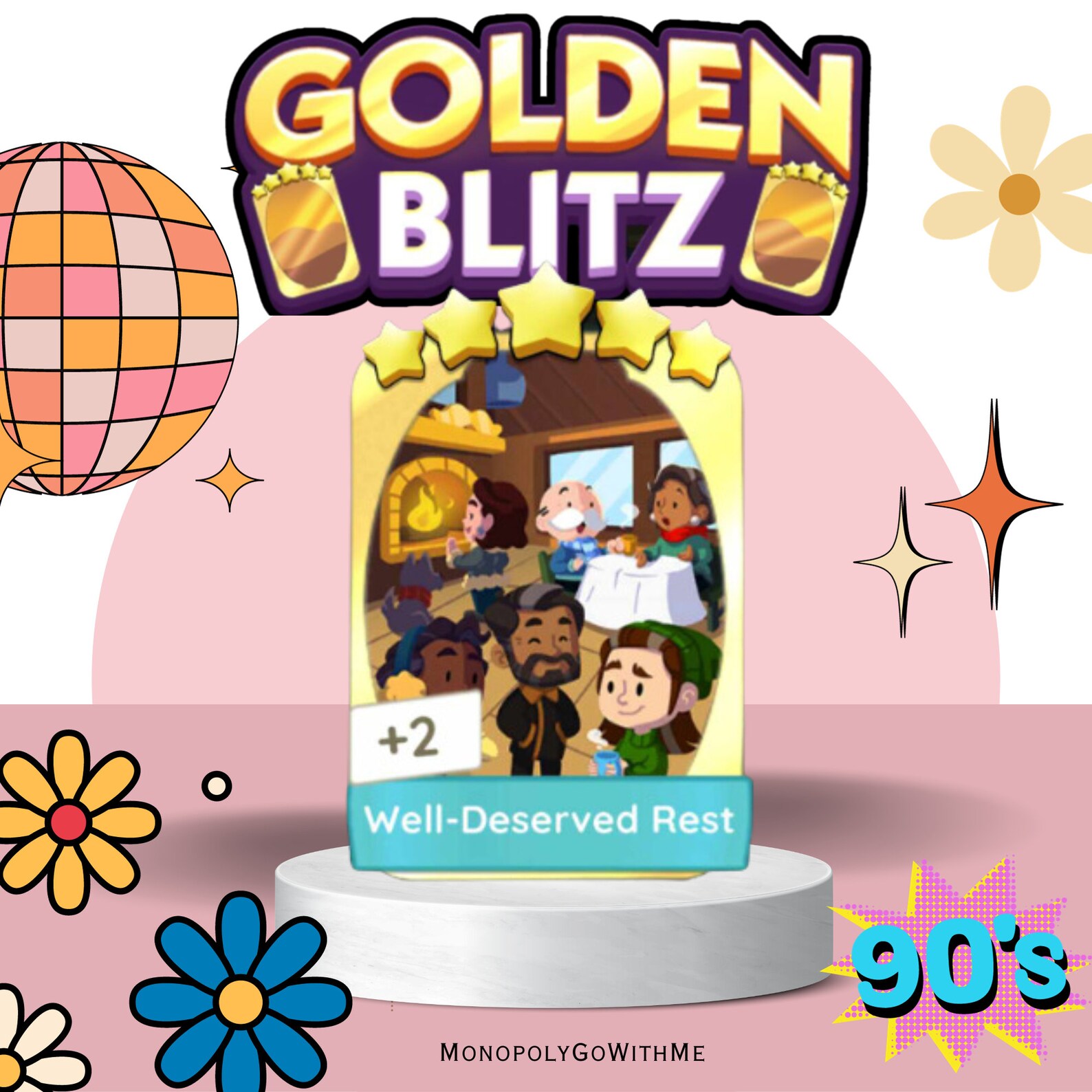 Welldeserved Rest Golden Blitz Monopoly Go Sticker Heartfelt Holidays
