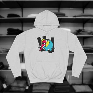 Tiller Brand Apparel Elephant Logo Unisex College Hoodie - Classic Streetwear Retro Cartoon Custom Hooded Sweatshirt