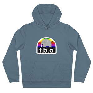 Sudadera con capucha de elefante arcoíris de la marca Tiller, sudadera con capucha colorida de estilo retro, ropa de calle unisex, sudadera con capucha estilo dibujos animados, sudadera con capucha informal