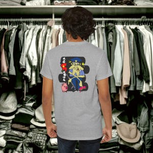 Camiseta gráfica unisex con dibujos animados "Los policías son cerdos", de algodón grueso, estilo grafiti, divertida y de moda para el verano.