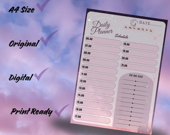 Digital Daily Planner | Printable planner| Daily journal for kids