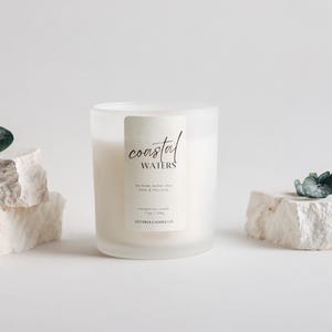 Coastal Waters Candle, Sea Salt Oasis Candle, Sea Scented Candle, Gifts for Him, Housewarming Gifts, Birthday Gift Ideas, Coconut Soy Candle