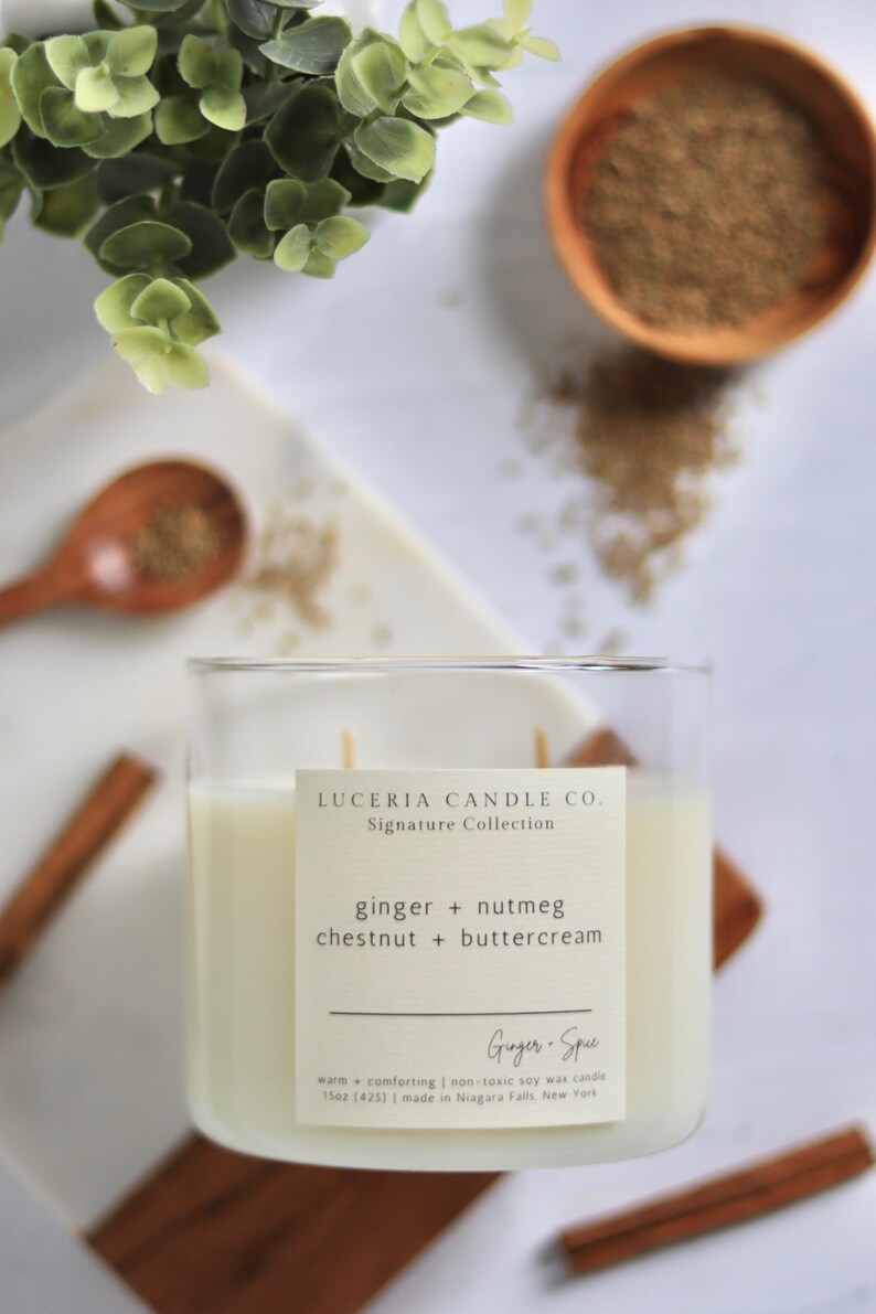 Ginger Spice, Ginger Candle, Spice Candle, Strong Hot Throw, Handmade