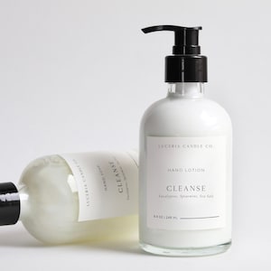 Cleanse Hand Lotion – Eucalyptus Scented Lotion, Moisturizer, Spearmint, Vitamin A, C & E, Gifts for Her, Lotion Made for Sensitive Skin
