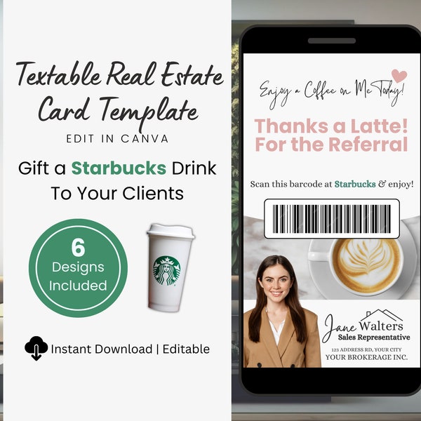 Digital Referral Gift Card Template, Aesthetic Real Estate Client Gift, Modern Agent Marketing, Agent Client Gift, Real Estate Present