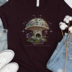 Enchanting Goblin and Mushroom Home Goblincore Shirt, Cottagecore Chic Tee, Naturecore Boho Wear, Nature and Botanical Gift, Green Witch