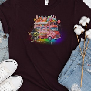 Magical Fantasy Candy Goblin Truck Goblincore Shirt, Cottagecore Chic Tee, Naturecore Boho Wear, Nature and Botanical Gift, Green Witch