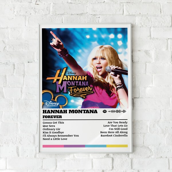 Hannah Montana Poster Print | Forever Poster | Music Poster | Album Cover Poster | Wall Decor | Music Gift | Room Decor