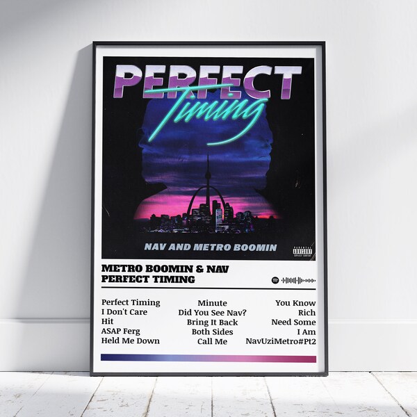 Metro Boomin Poster Print | Perfect Timing Album Poster | Music Poster | Album Cover Poster | Wall Decor | Music Gift | Room Decor