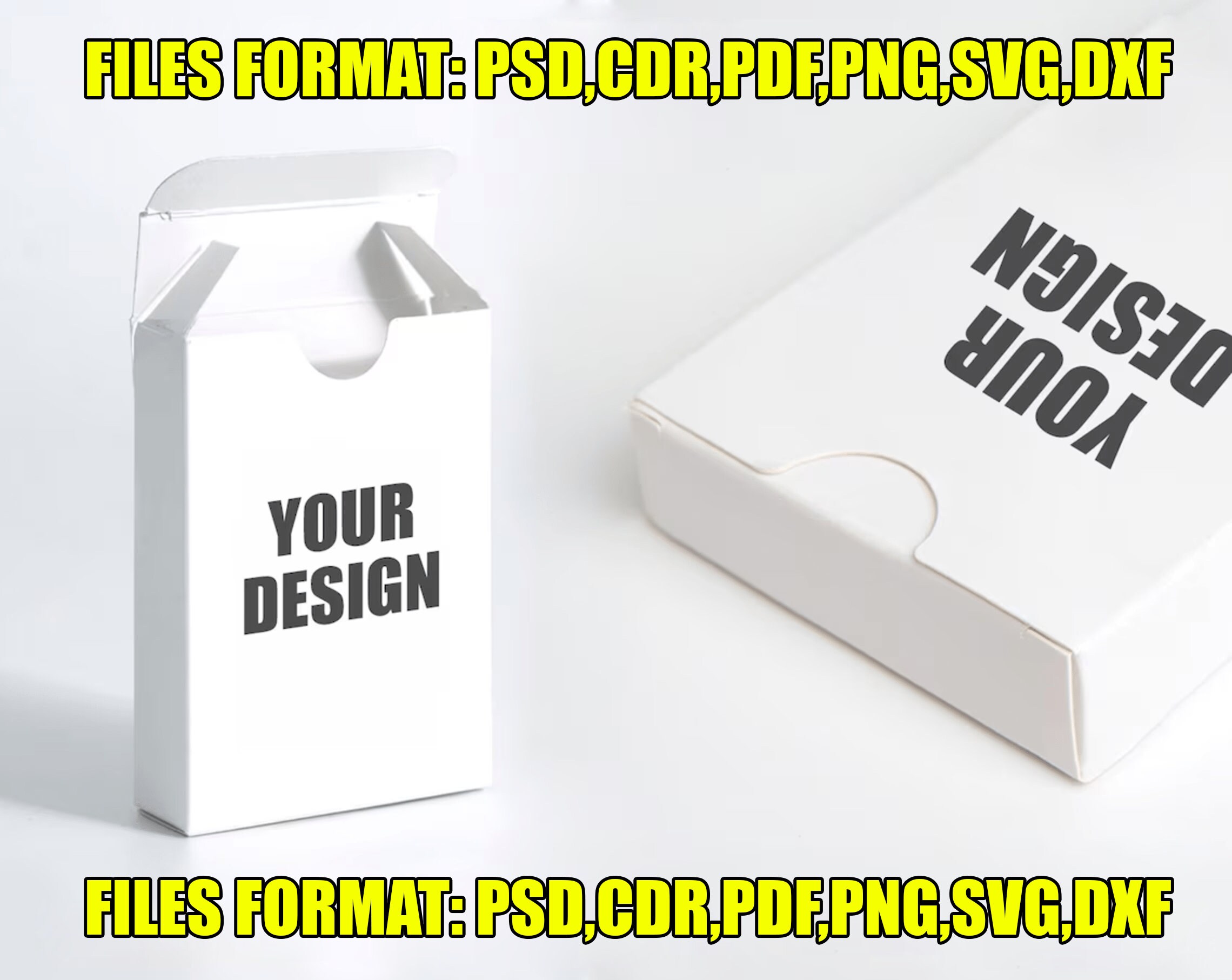 Blank Playing Card Box Template Svg, Poker Card Box Template, Cut Files