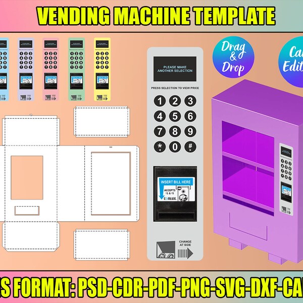 Psd Vending Machine Template - Etsy