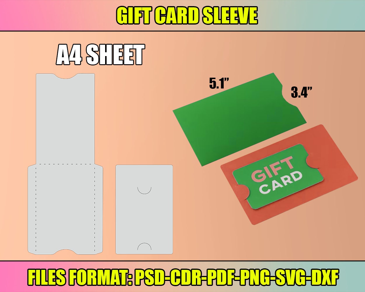 Gift Card Sleeve SVG Template, Gift Card Holder SVG Template, Gift Card Gift Card Sleeve SVG Template, Gift Card Holder SVG Template, Gift Card