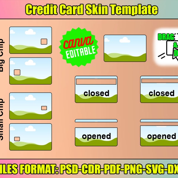 modello skin carta di credito, skin carta di credito in formato SVG, canva modificabile, copertina della carta ebt, copertina della carta in formato SVG per cricut, modello Download istantaneo