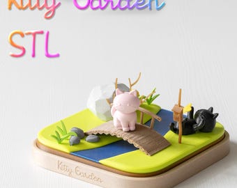 Kitty Garden - Bridge by the river