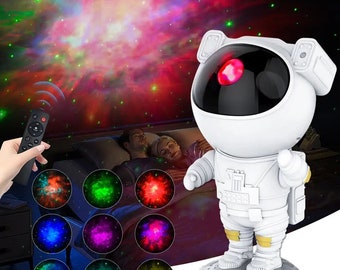 Astronaut Multicolor Projection Night Light - Stylish Home Decor - Unique Home Design - Gift for Kids - Night Lamp