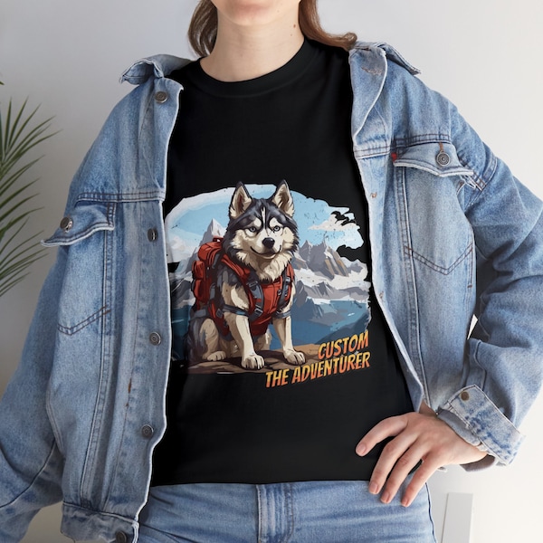 Personalisierte Siberian Husky T-Shirt - individuelles Hundename Shirt, Siberian Husky TShirt Geschenk für Haustierbesitzer, einzigartiges Splash Art Tee für Hundeliebhaber