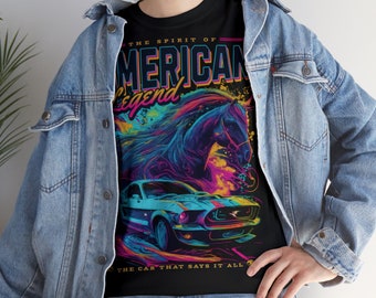 Mustang Legend Graphic Tee, Muscle Car Shirt, Gift for Dad