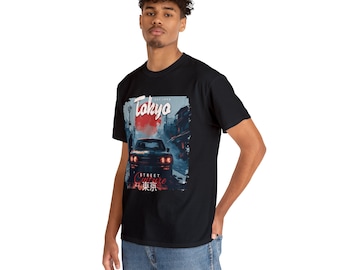 Camiseta de Tokio: Camiseta con gráfico de coche japonés