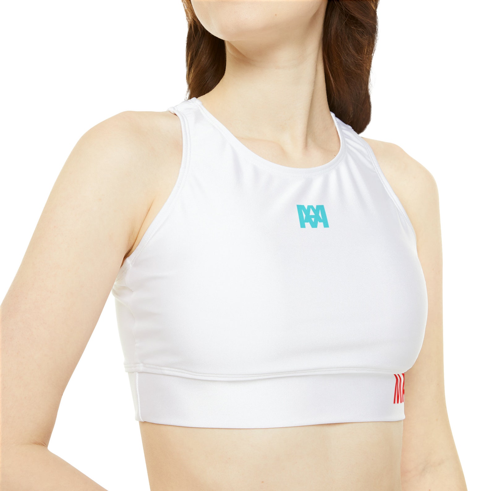 High Neck Crop Bikini Top (AOP) For Lepyatla main image 1