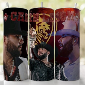 Carin Leon sublimation tumbler wrap png Carin Leon Gift, Skinny Tumbler, 20oz Tumbler Custom Tumbler