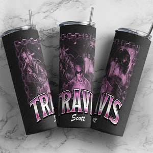 Travis Scott Tumbler 20 oz Skinny | Stitch | Tumbler Sublimation Designs, Full Tumbler Wrap, Digital Downloads| Png