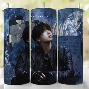 Jungkook bts 20 oz Tumbler Wrap, Digital Download PNG, Sublimation Design, kpop bts tumbler wrap, bts tumbler