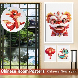 Cute Dragon Chinese New Year PNG Clipart Lion Dance Chinese Lunar New Year lantern chines element Clipart for gift shirt Chinese New Year